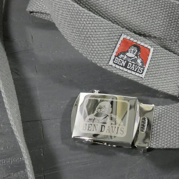 Ben Davis Belt Gray Web 47" at longest point. - Picture 1 of 5